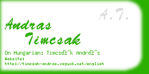 andras timcsak business card